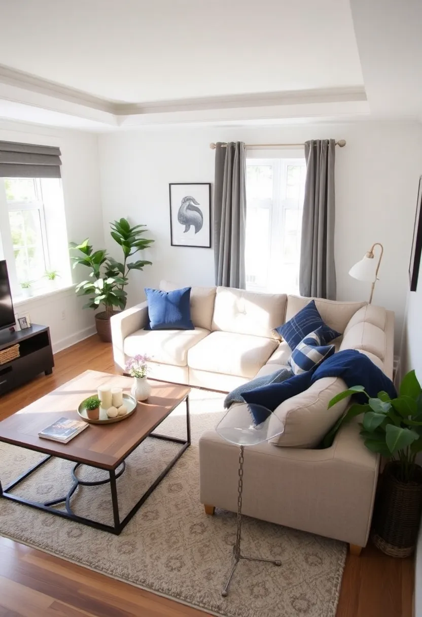 30+ Clever Ideas for Small Living Room with Kitchen Combo - 18. Corner Sofas