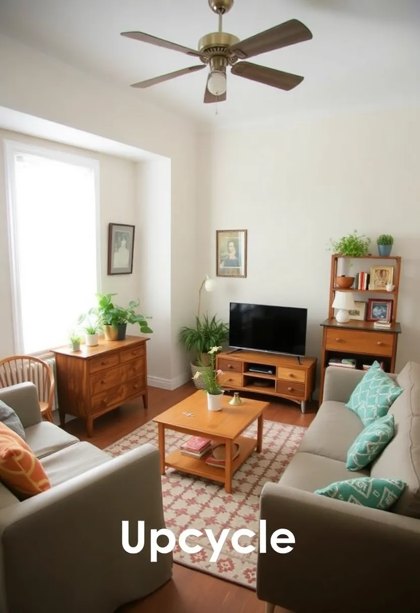 30+ Clever Ideas for Small Living Room with Kitchen Combo - 22. Upcycled Furniture