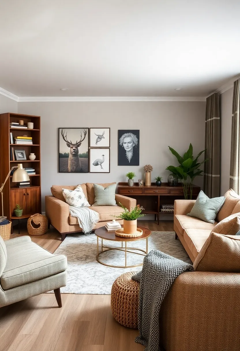 30+ Clever Ideas for Small Living Room with Kitchen Combo - 27. Combination of Hard and Soft Textures