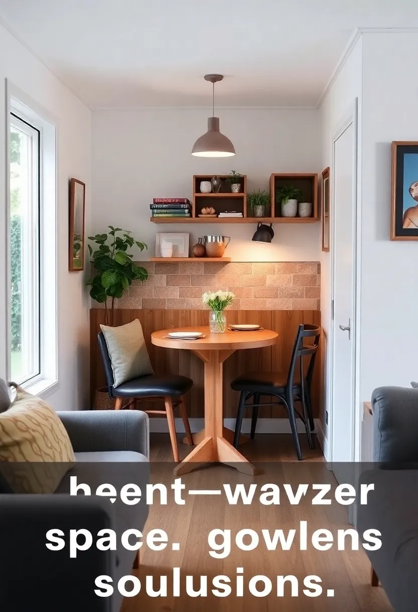 30+ Clever Ideas for Small Living Room with Kitchen Combo - 6. Compact Dining Sets