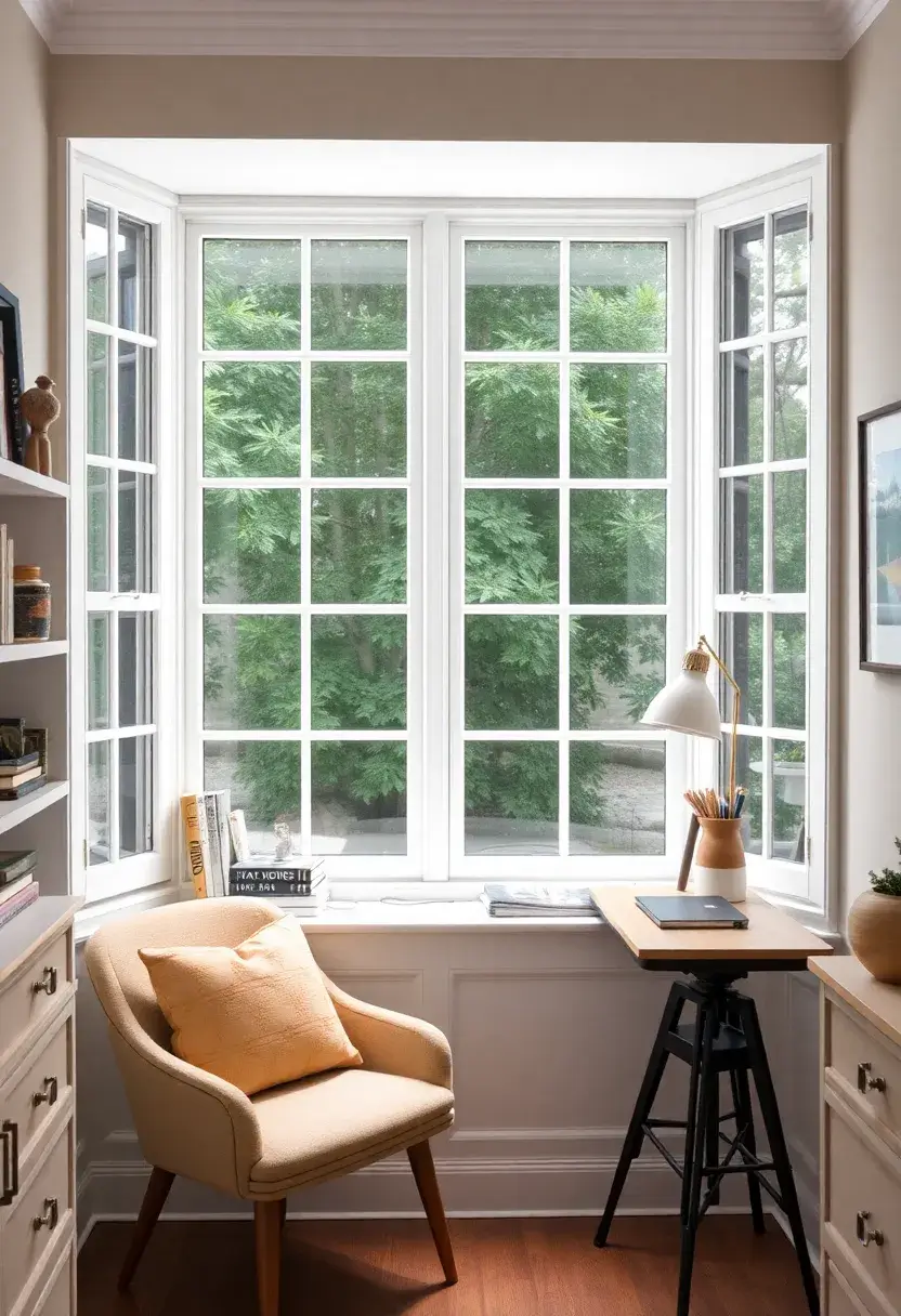 30+ Cozy Bay Window Ideas for Living Room Seating and Style - 15. Multi-Functional Space