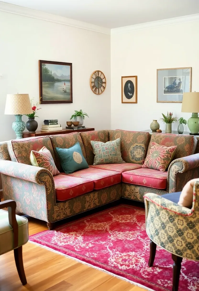 30+ Cozy Corner Sofa Ideas for Every Type of Living Room - 11. Vintage Appeal