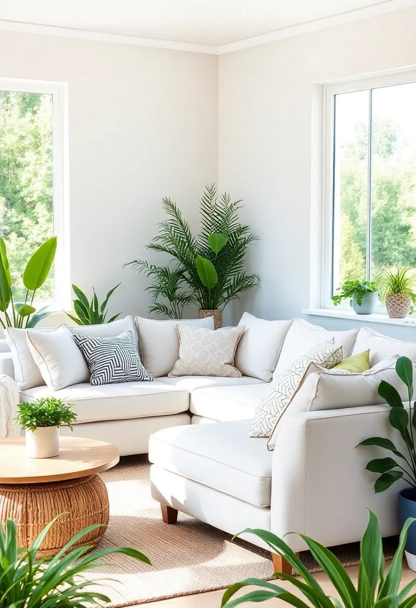30+ Cozy Corner Sofa Ideas for Every Type of Living Room - 12. Outdoor-Inspired