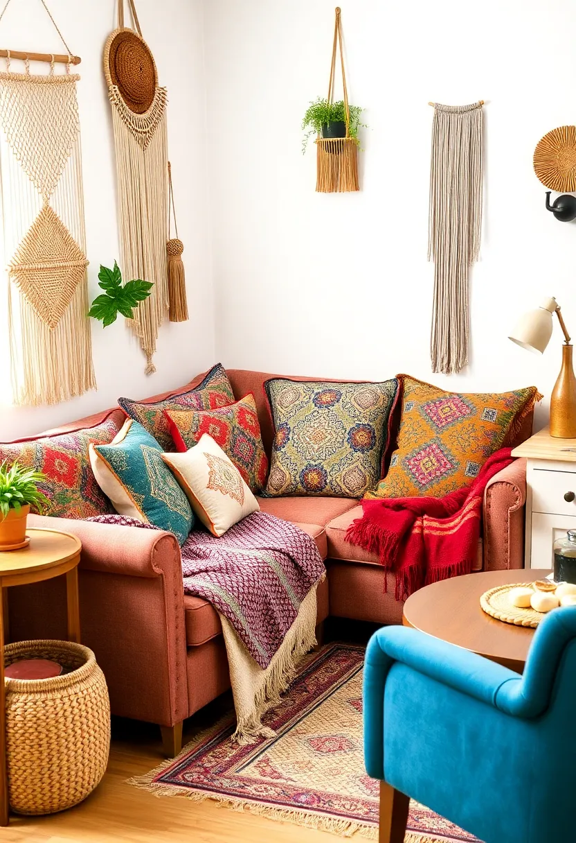 30+ Cozy Corner Sofa Ideas for Every Type of Living Room - 2. Bohemian Vibes