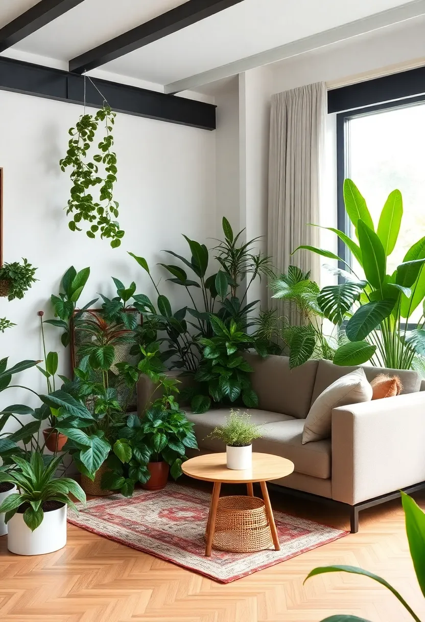 30+ Cozy Corner Sofa Ideas for Every Type of Living Room - 20. Urban Jungle