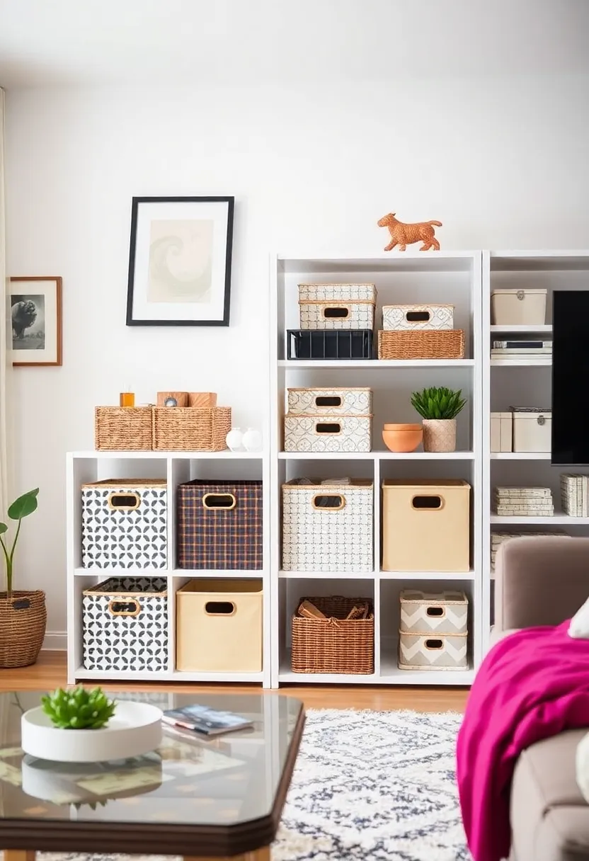 30+ Cozy and Functional Family Living Room Ideas for All Ages - 25. Stylish Storage Solutions