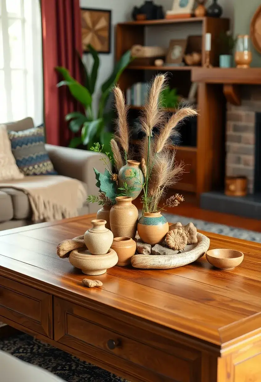 30+ Creative Ideas for Big Living Rooms That Feel Warm and Inviting - 15. Artistic Centerpieces