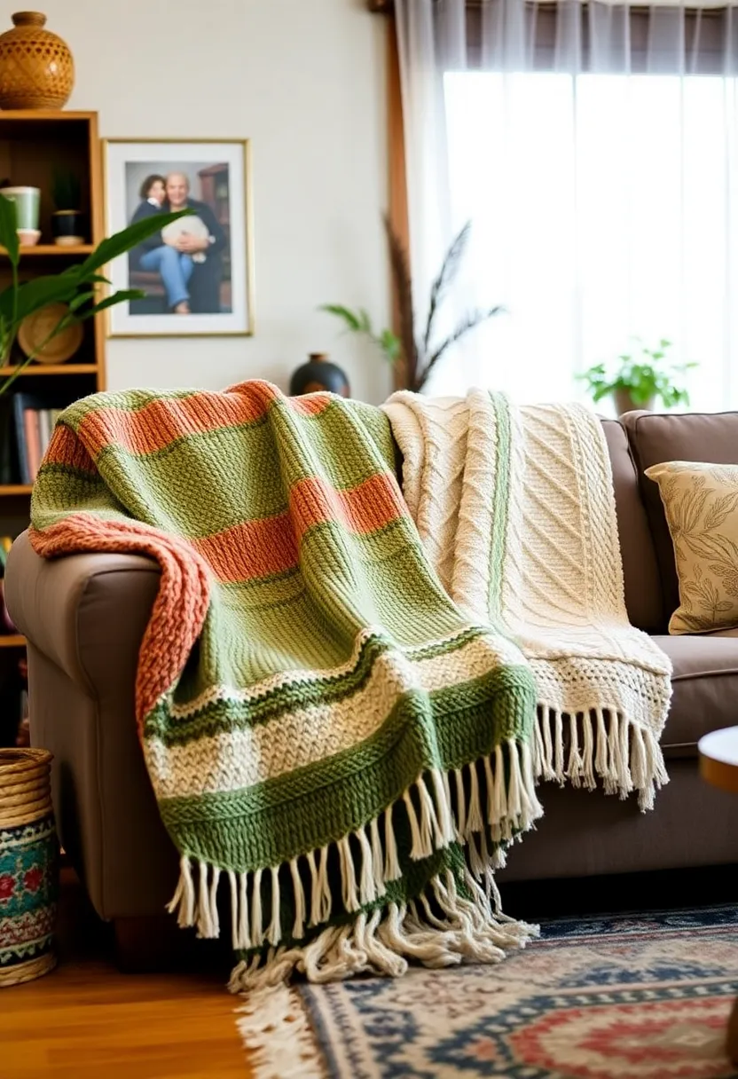 30+ Creative Ideas for Big Living Rooms That Feel Warm and Inviting - 19. Cozy Throws for Warmth