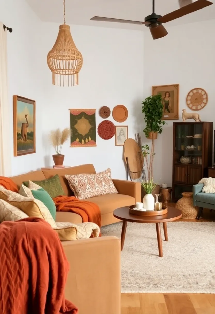 30+ Creative Ideas for Big Living Rooms That Feel Warm and Inviting - 22. Earthy Color Accents