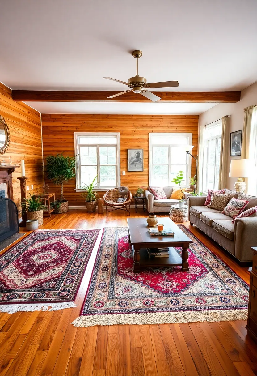 30+ Creative Ideas for Big Living Rooms That Feel Warm and Inviting - 27. Warm Wood Flooring