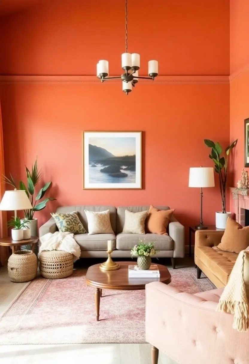 30+ Creative Ideas for Big Living Rooms That Feel Warm and Inviting - 6. Warm Color Palettes