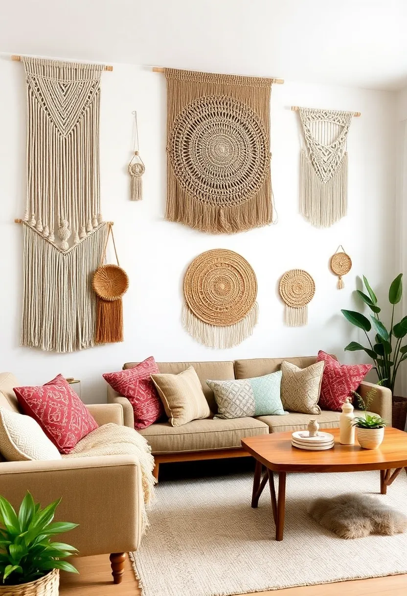 30+ Creative Ideas for Big Living Rooms That Feel Warm and Inviting - 9. Textured Wall Art