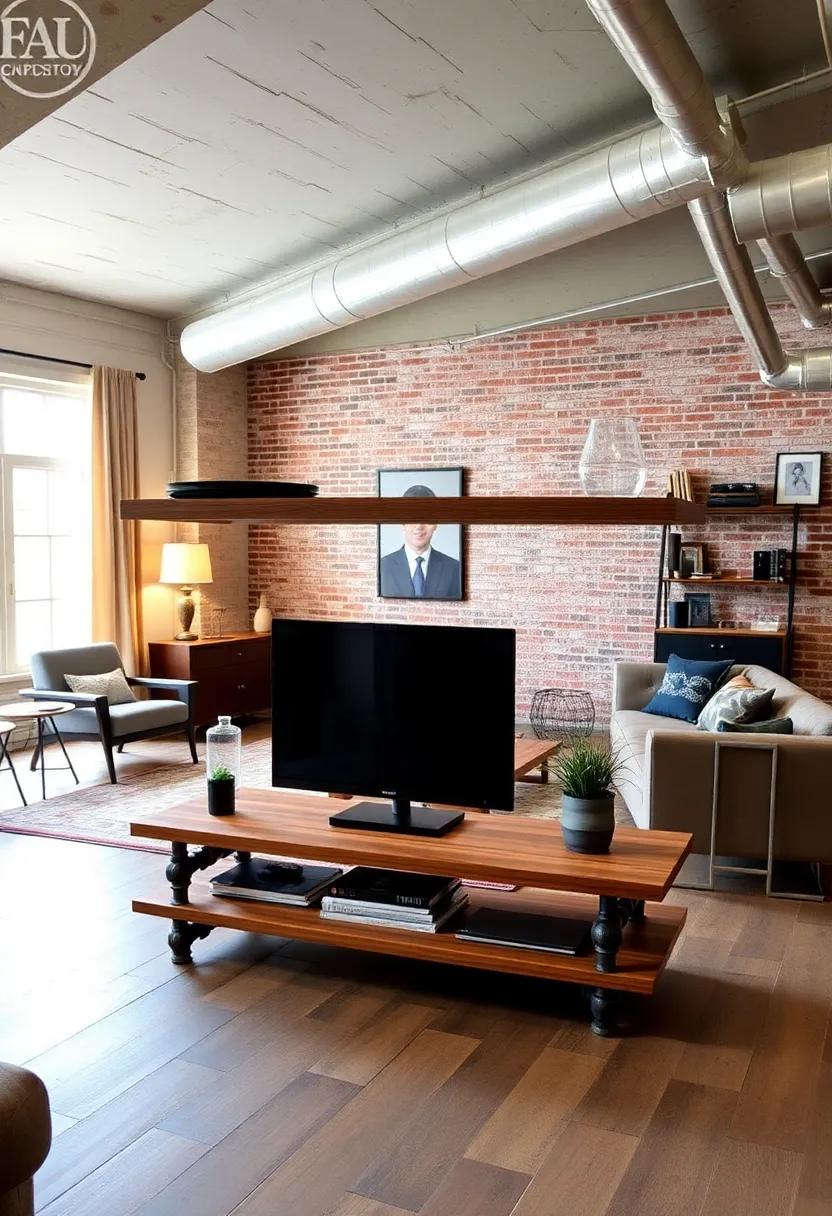 30+ Creative TV Stand Ideas for Living Room Design 22 30+ Creative TV Stand Ideas for Living Room Design - 4. Industrial Pipe Stand