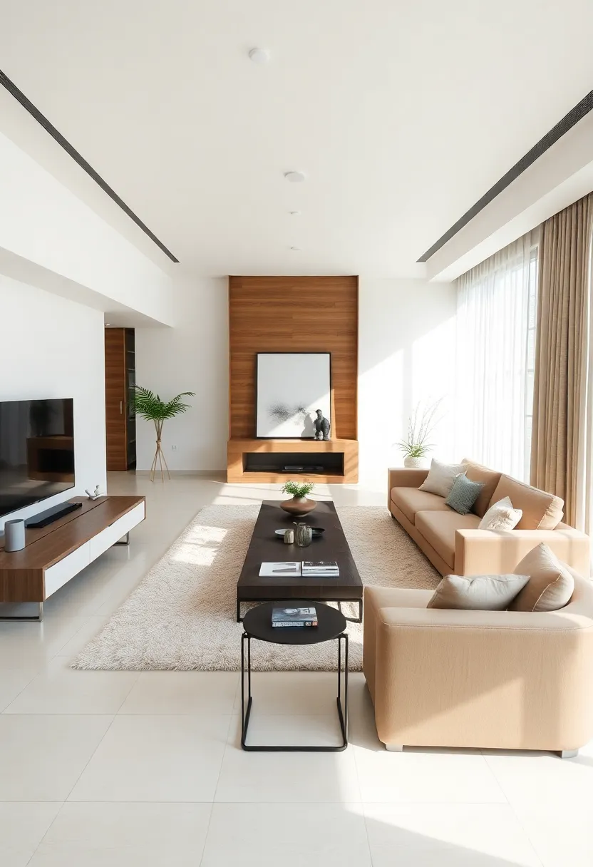 30+ Design Ideas for a Long Living Room That Flows Naturally 113 30+ Design Ideas for a Long Living Room That Flows Naturally - 17. Minimalist Approach