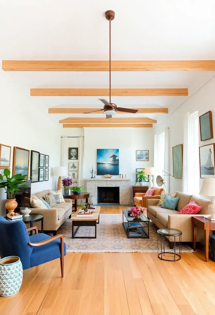 30+ Design Ideas for a Long Living Room That Flows Naturally 155 30+ Design Ideas for a Long Living Room That Flows Naturally - 23. Eclectic Collections