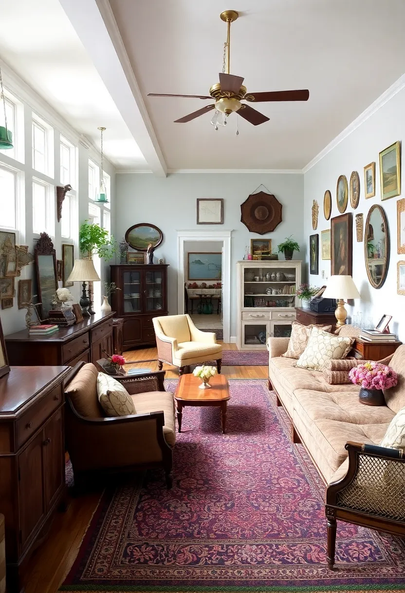 30+ Design Ideas for a Long Living Room That Flows Naturally 162 30+ Design Ideas for a Long Living Room That Flows Naturally - 24. Vintage Finds