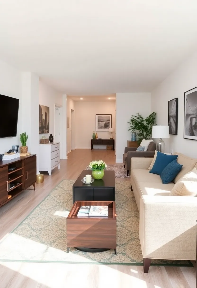 30+ Design Ideas for a Long Living Room That Flows Naturally 15 30+ Design Ideas for a Long Living Room That Flows Naturally - 3. Space-Saving Furniture Ideas