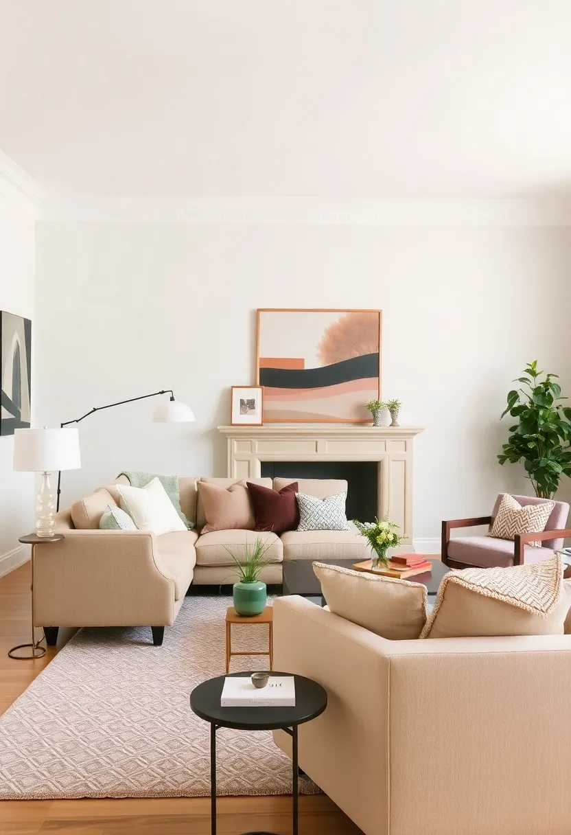 30+ Design Ideas for a Long Living Room That Flows Naturally 43 30+ Design Ideas for a Long Living Room That Flows Naturally - 7. Color Coordination