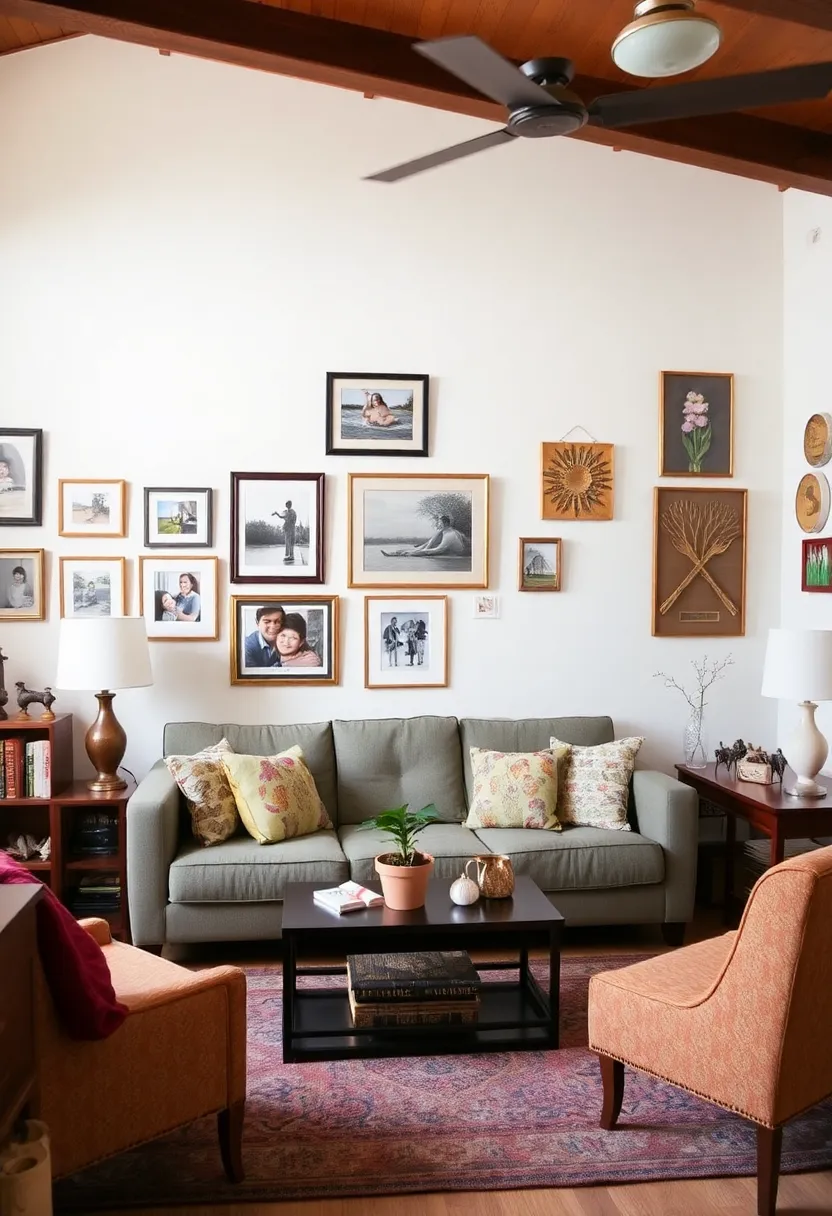 30+ Eclectic Living Room Ideas to Express Your Personality - 12. Personal Touches