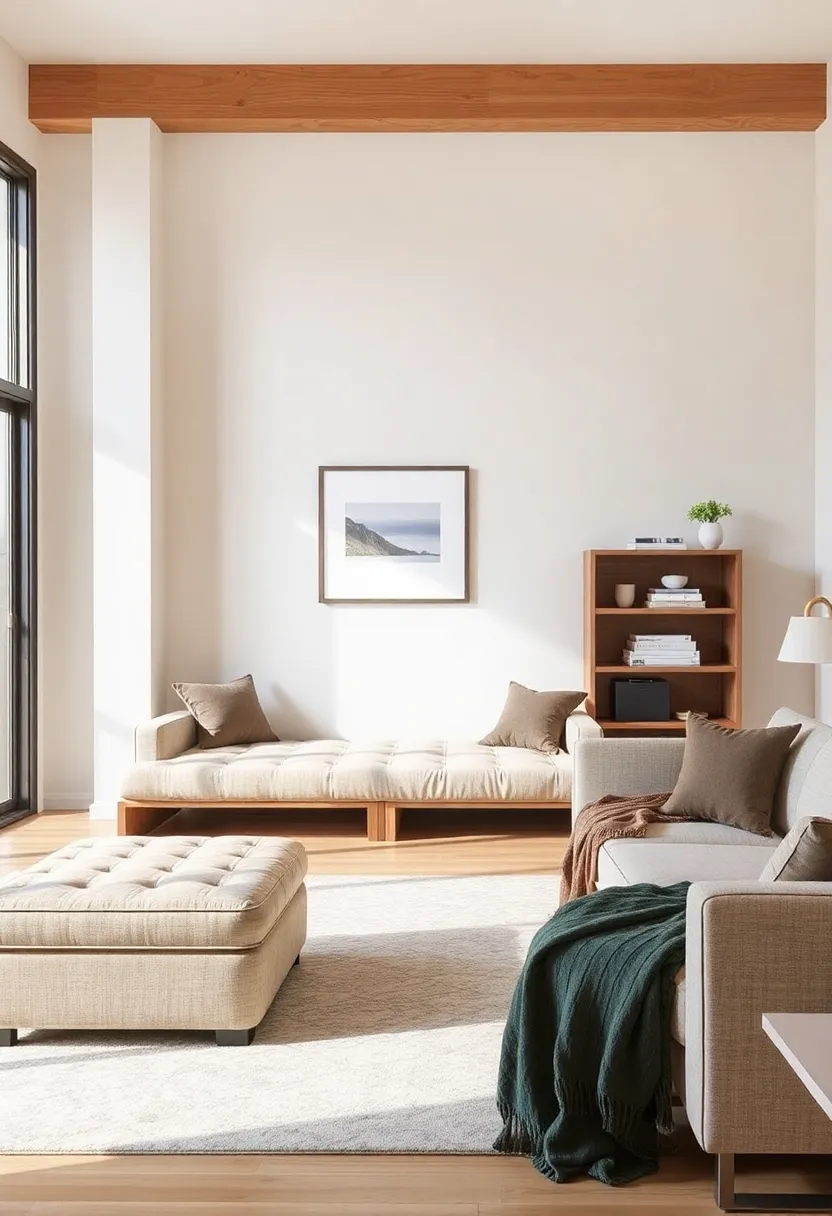 30+ Eclectic Living Room Ideas to Express Your Personality - 13. Multi-Functional Furniture