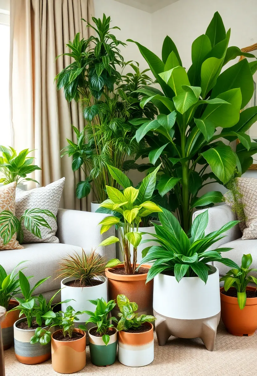 30+ Eclectic Living Room Ideas to Express Your Personality - 15. Incorporating Plants