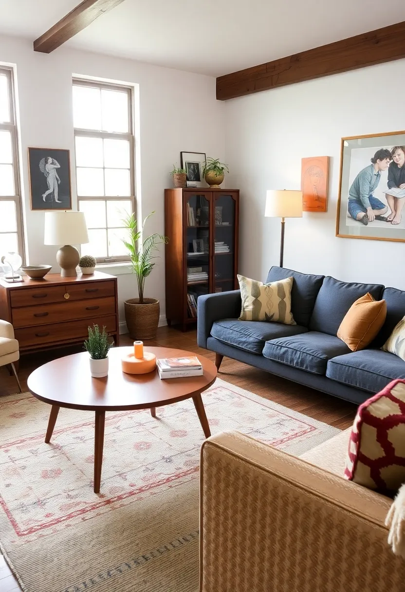 30+ Eclectic Living Room Ideas to Express Your Personality - 2. Vintage Furniture Finds