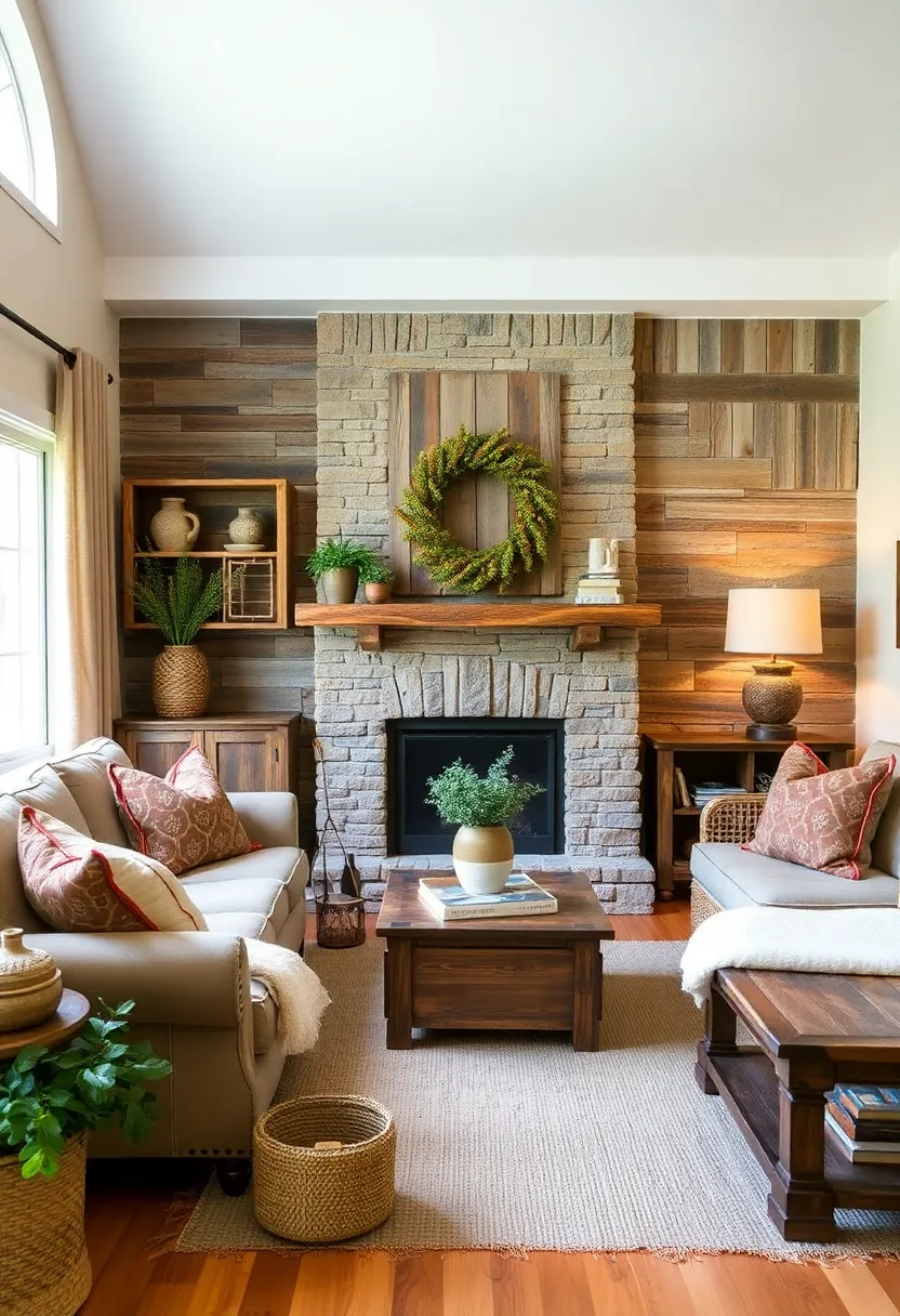 30+ Eclectic Living Room Ideas to Express Your Personality - 27. Rustic Accents