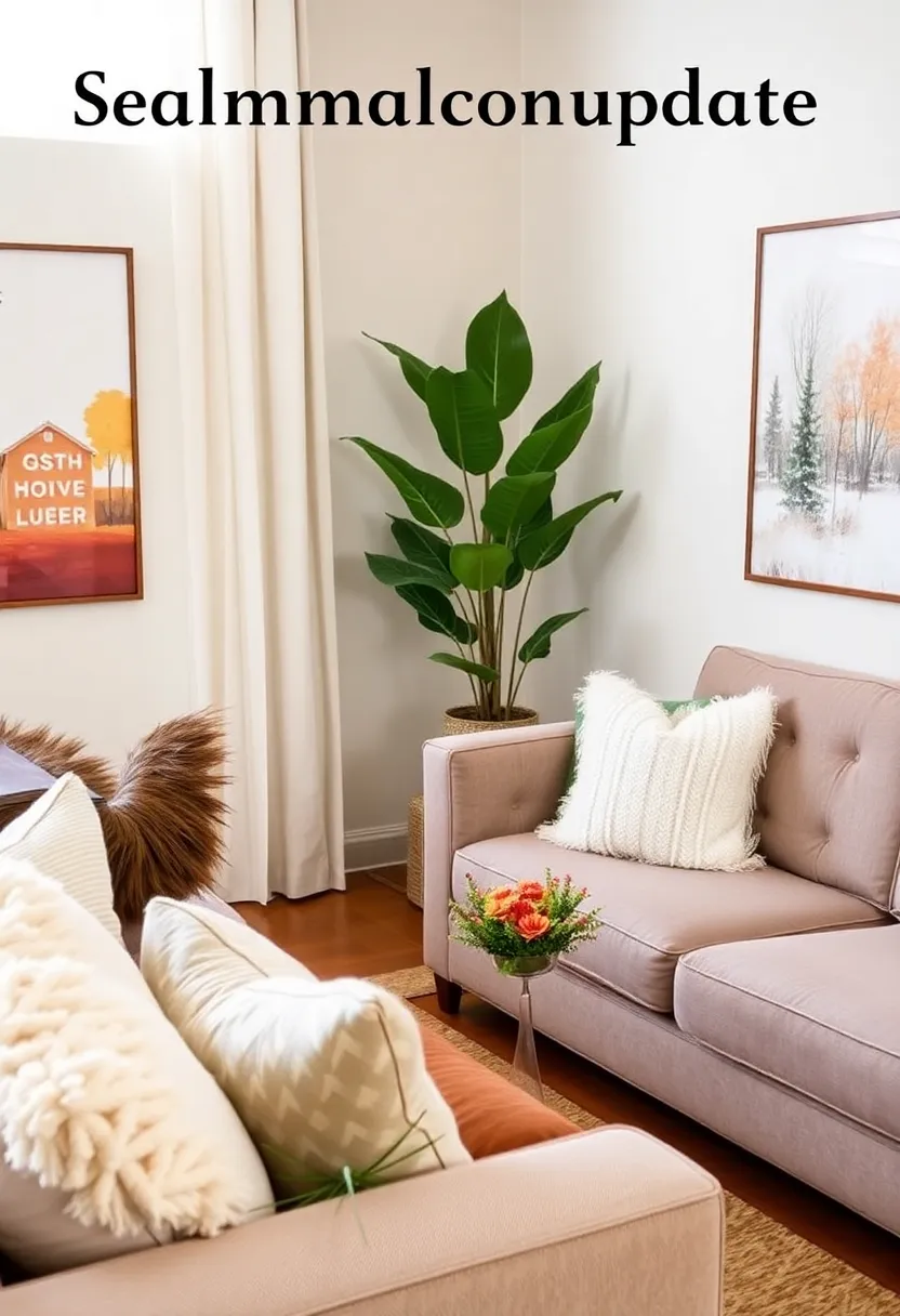 30+ Eclectic Living Room Ideas to Express Your Personality - 30. Seasonal Decor Updates