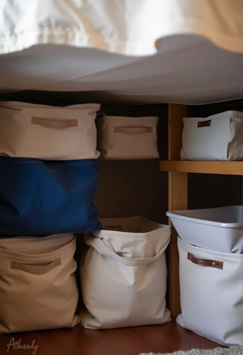 30+ Fabric Storage Ideas to Keep Your Home Organized and Chic - 12. Under-Bed Fabric Storage Solutions