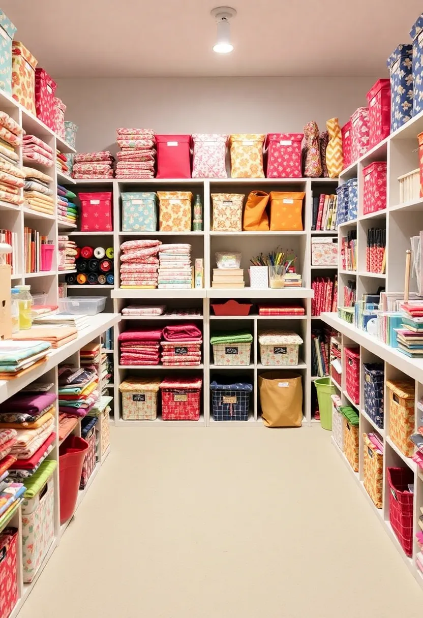 30+ Fabric Storage Ideas to Keep Your Home Organized and Chic - 20. Fun Fabric Storage for Craft Rooms