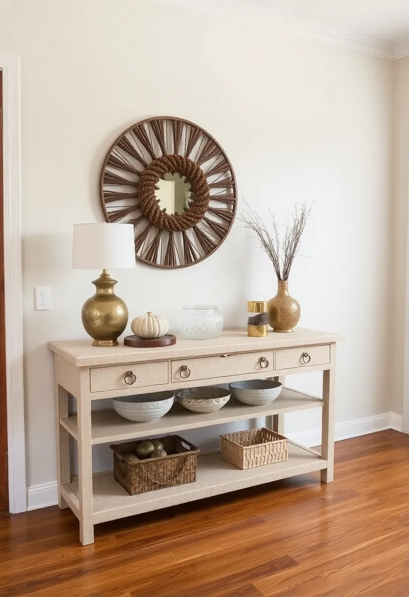 30+ Fabric Storage Ideas to Keep Your Home Organized and Chic - 22. Chic Fabric Console Tables