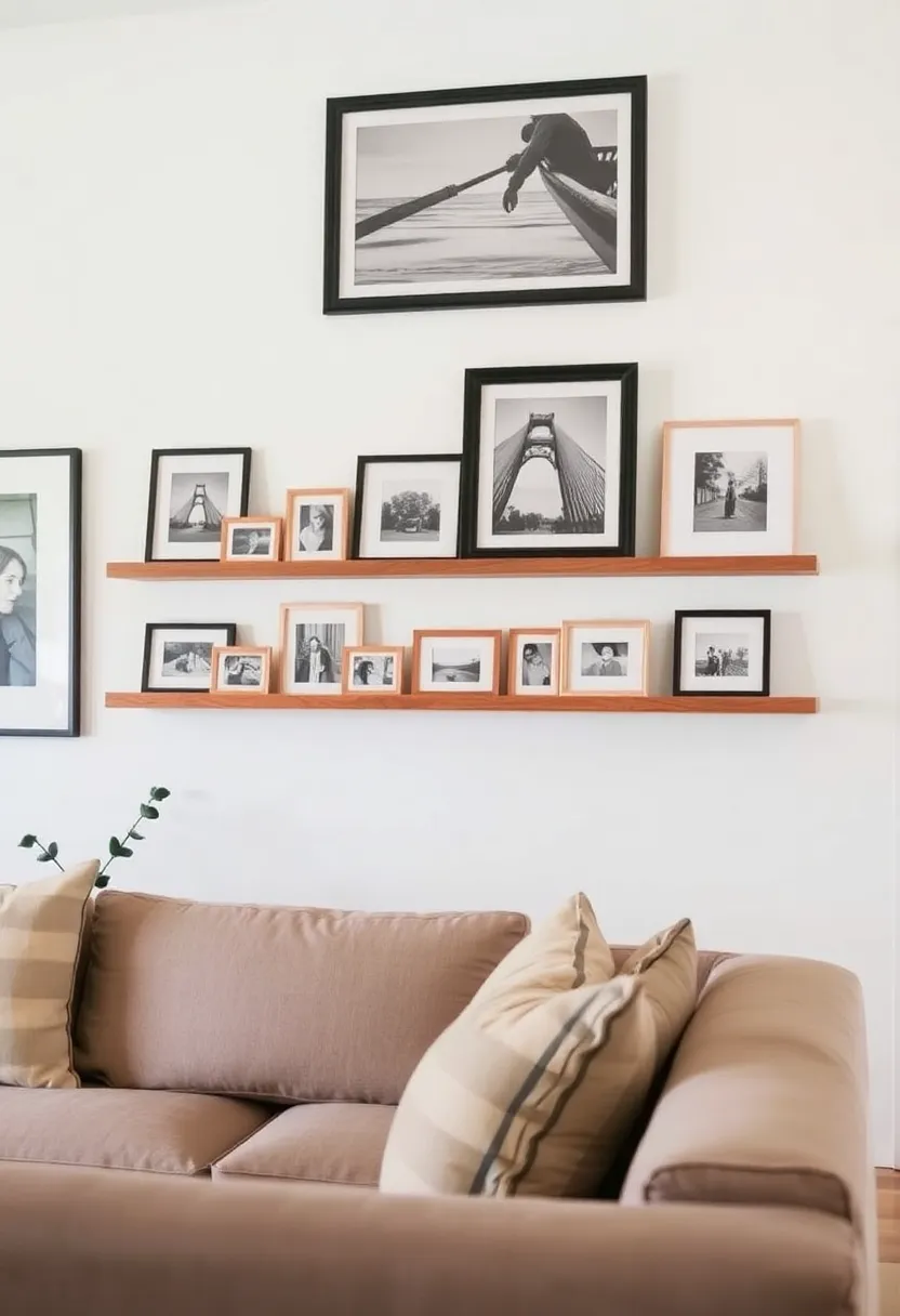 30+ Floating Shelf Ideas for Living Room Décor and Storage 118 30+ Floating Shelf Ideas for Living Room Décor and Storage - 18. Floating Frame Shelves