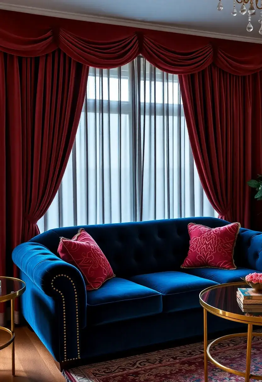30+ Glamorous Art Deco Living Room Ideas for Timeless Elegance - 2. Lush Velvet Touches