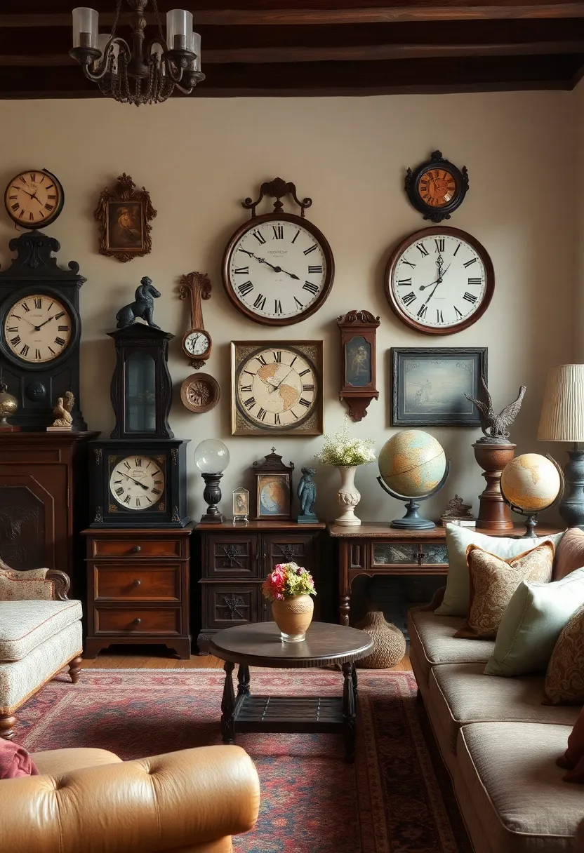 30+ Glamorous Art Deco Living Room Ideas for Timeless Elegance - 21. Antique Finds