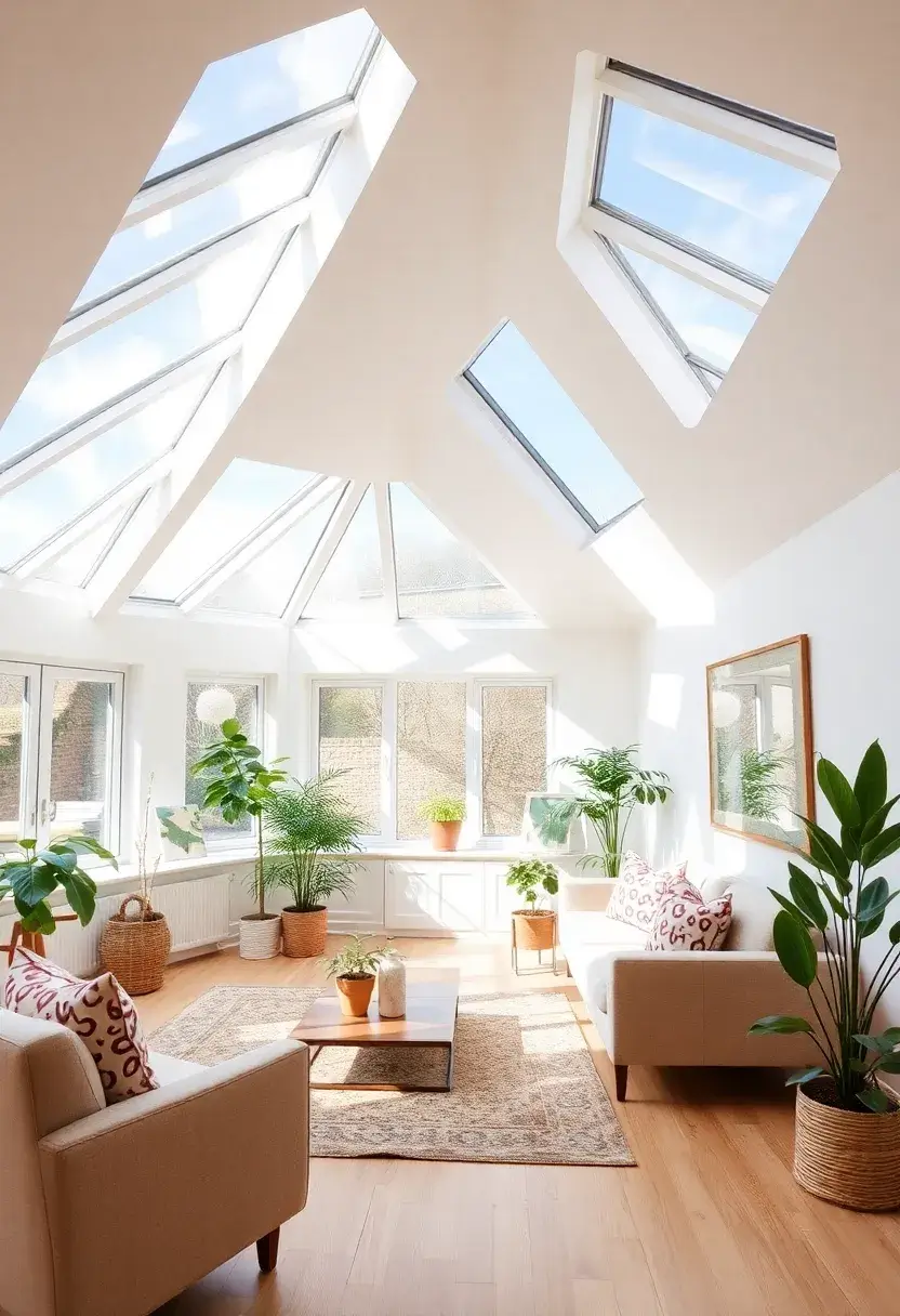 30+ Inspiring Living Room Ceiling Ideas for Every Design Style - 3. Skylights for Natural Light