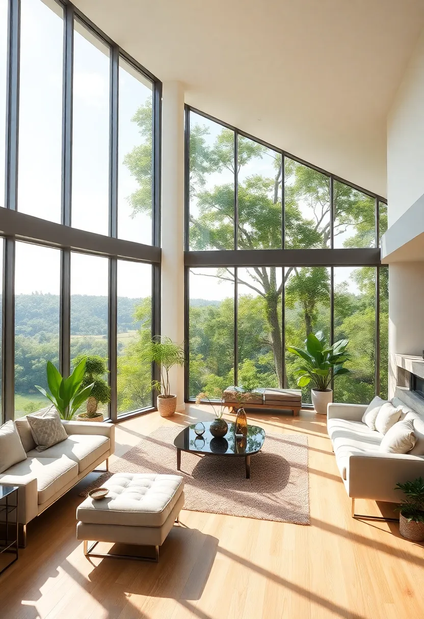 30+ Large Window Ideas for Living Room Light and View - 1. Floor-to-Ceiling Windows