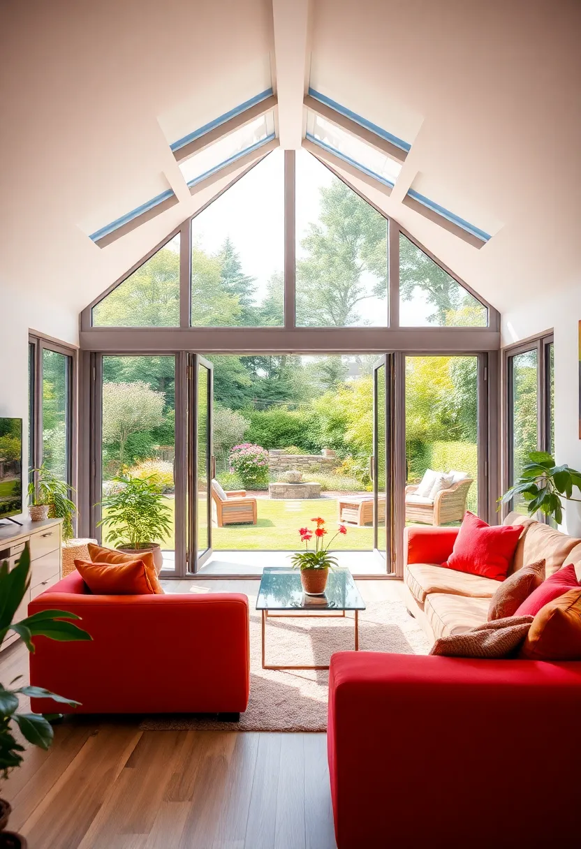 30+ Large Window Ideas for Living Room Light and View - 17. Bi-Fold Windows