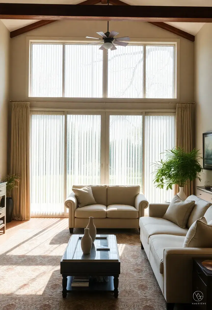 30+ Large Window Ideas for Living Room Light and View - 19. Vertical Sliding Windows