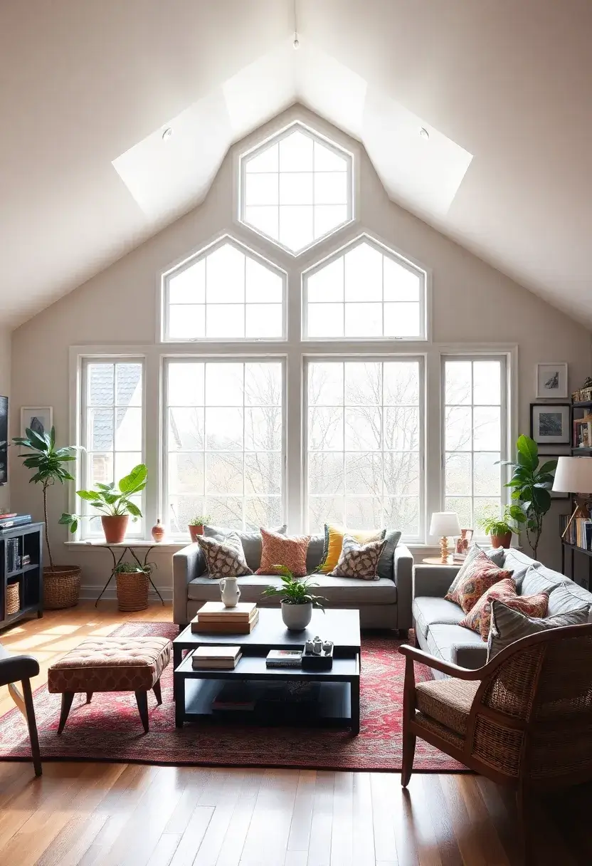 30+ Large Window Ideas for Living Room Light and View - 26. Hexagonal Windows