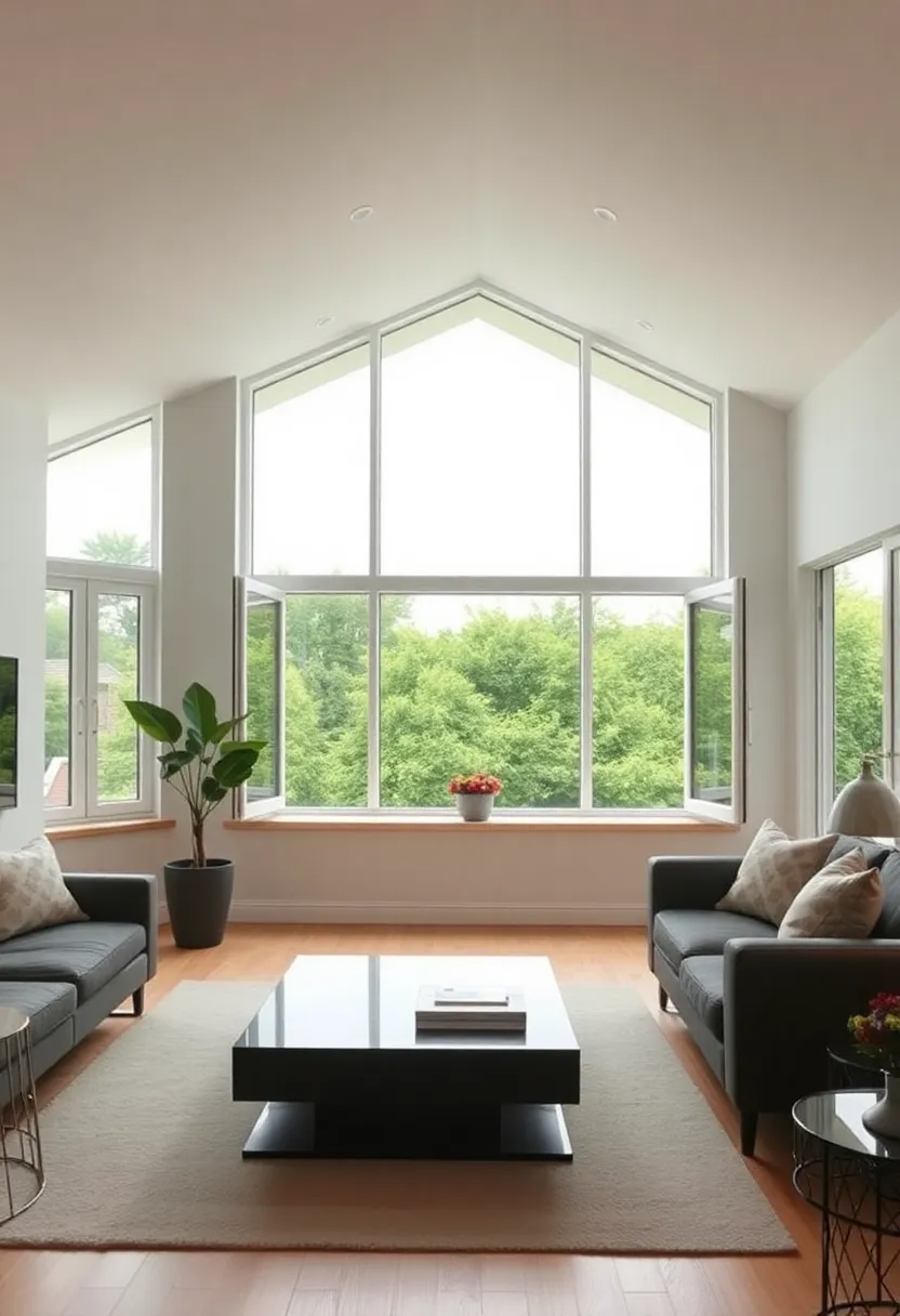 30+ Large Window Ideas for Living Room Light and View - 8. Large Casement Windows