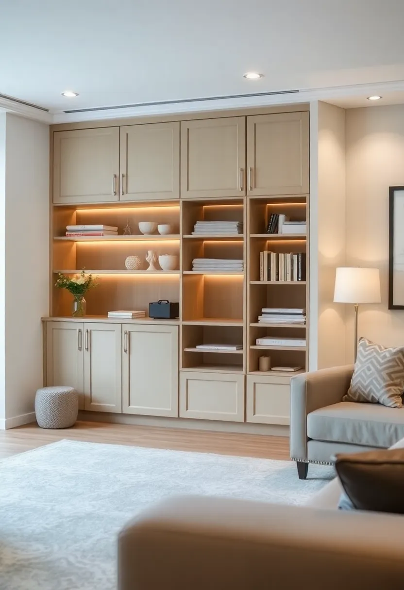 30+ Living Room Entertainment Center Ideas That Combine Style and Storage 58 30+ Living Room Entertainment Center Ideas That Combine Style and Storage - 10. Soft Close Storage Cabinets