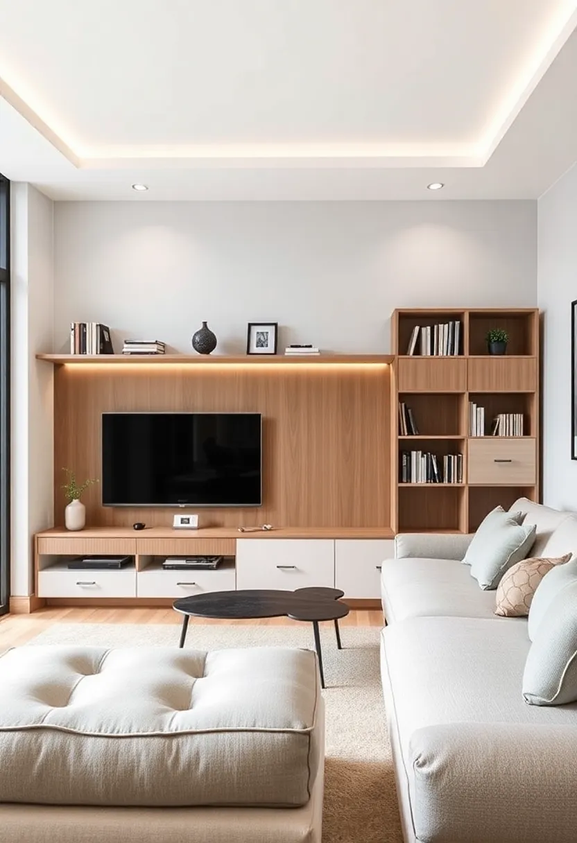 30+ Living Room Entertainment Center Ideas That Combine Style and Storage 64 30+ Living Room Entertainment Center Ideas That Combine Style and Storage - 12. L-Shaped Entertainment Unit