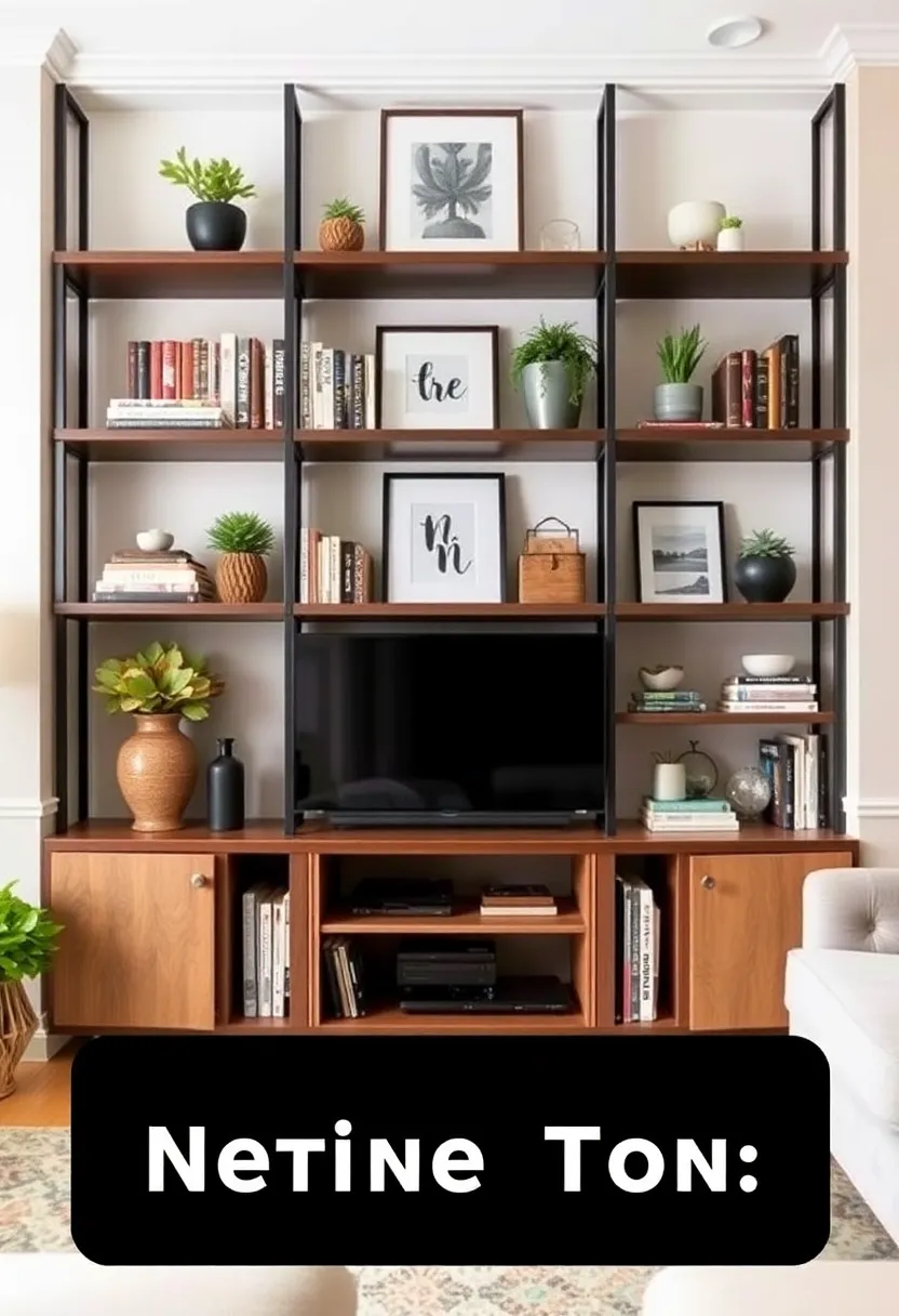 30+ Living Room Entertainment Center Ideas That Combine Style and Storage 84 30+ Living Room Entertainment Center Ideas That Combine Style and Storage - 16. Open Shelf Entertainment Unit