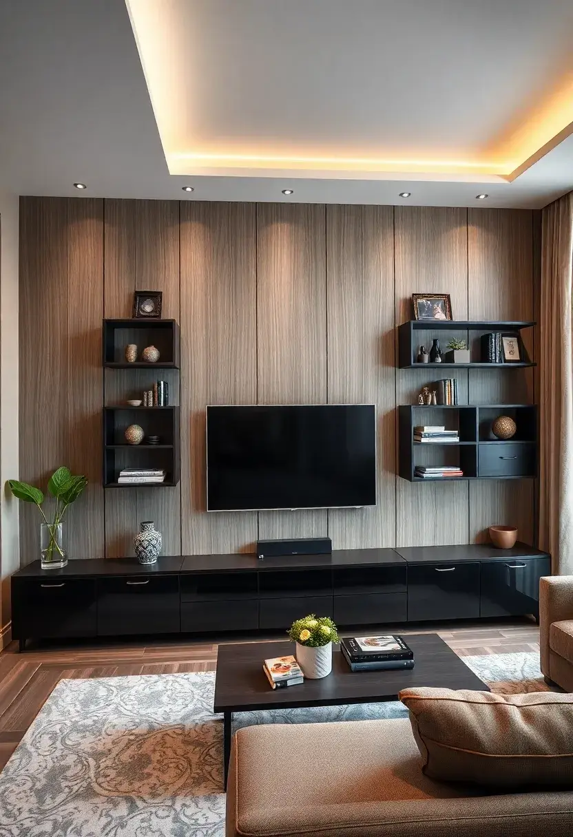 30+ Living Room Entertainment Center Ideas That Combine Style and Storage 149 30+ Living Room Entertainment Center Ideas That Combine Style and Storage - 27. Modular Entertainment Wall