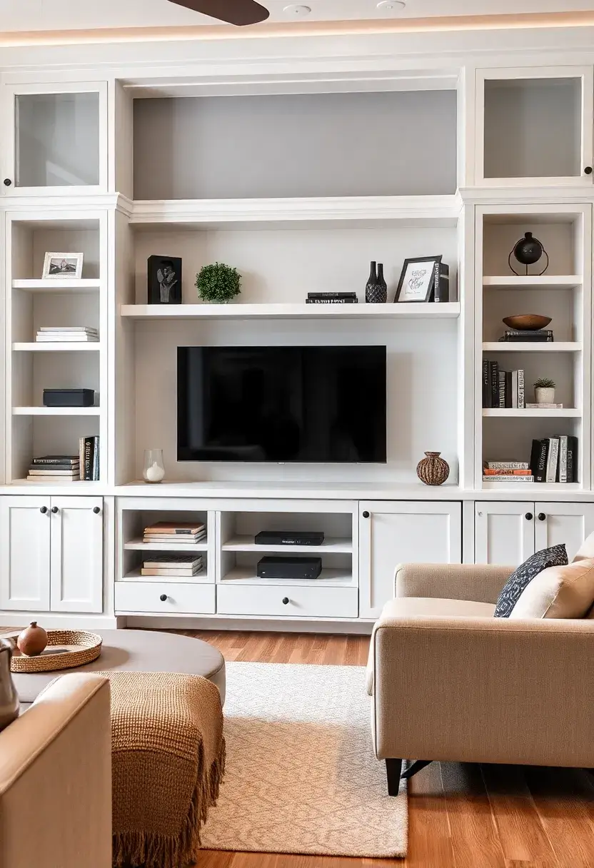 30+ Living Room Entertainment Center Ideas That Combine Style and Storage 20 30+ Living Room Entertainment Center Ideas That Combine Style and Storage - 4. Corner Entertainment Unit