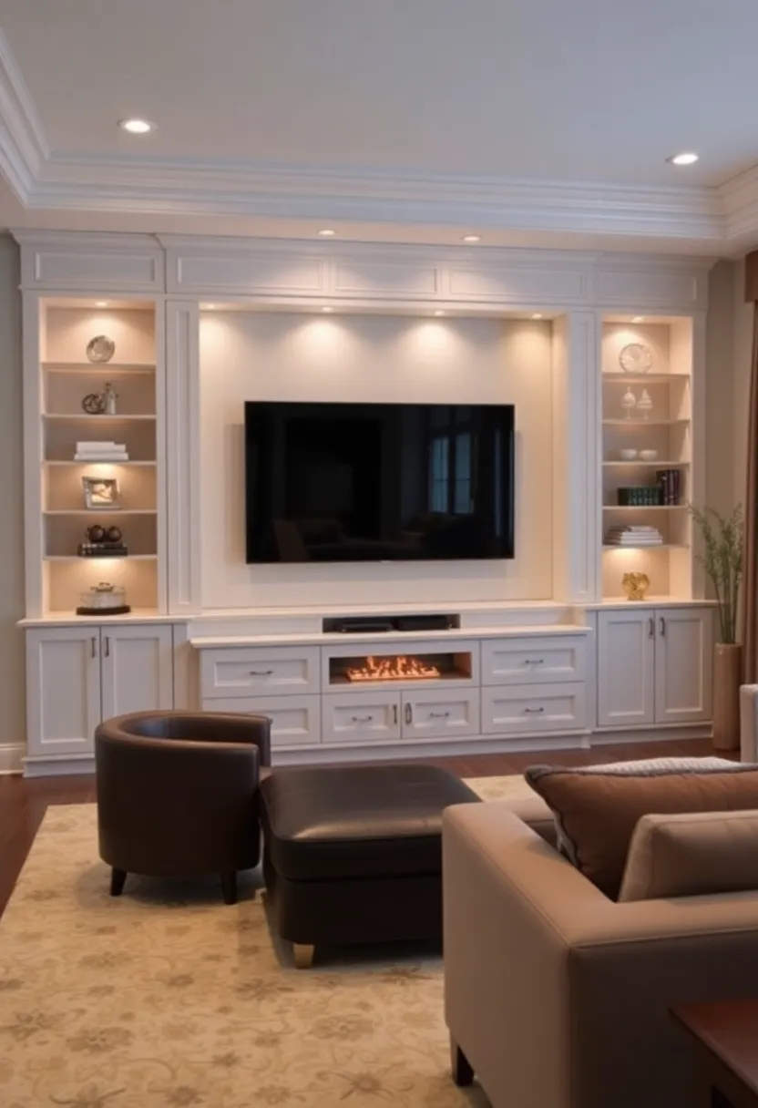 30+ Living Room Entertainment Center Ideas That Combine Style and Storage 34 30+ Living Room Entertainment Center Ideas That Combine Style and Storage - 6. Built-in Entertainment Center