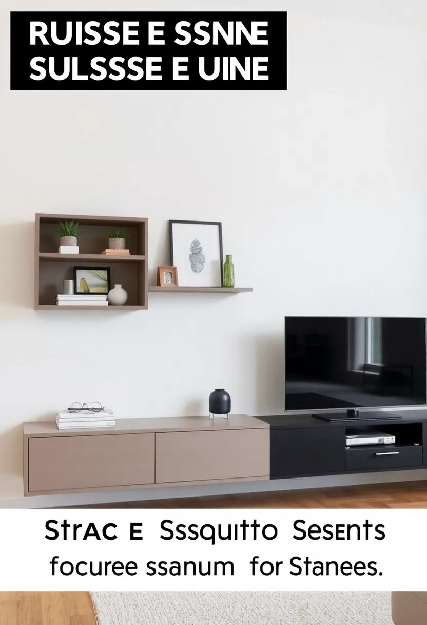 30+ Living Room Entertainment Center Ideas That Combine Style and Storage 51 30+ Living Room Entertainment Center Ideas That Combine Style and Storage - 9. Wall-mounted TV Stand