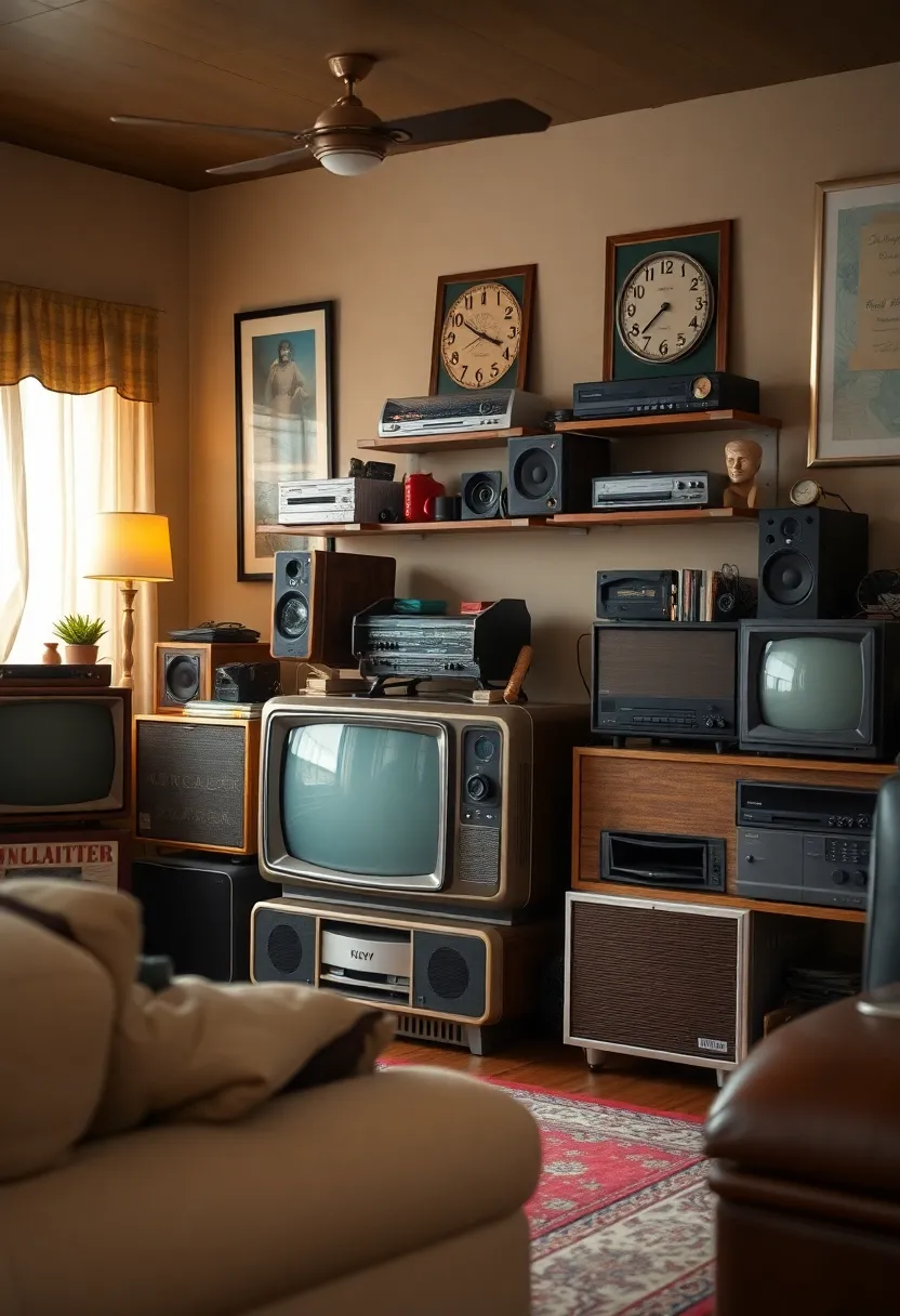 30+ Retro Living Room Ideas with a Nostalgic Twist - 11. Revisit the Retro Television