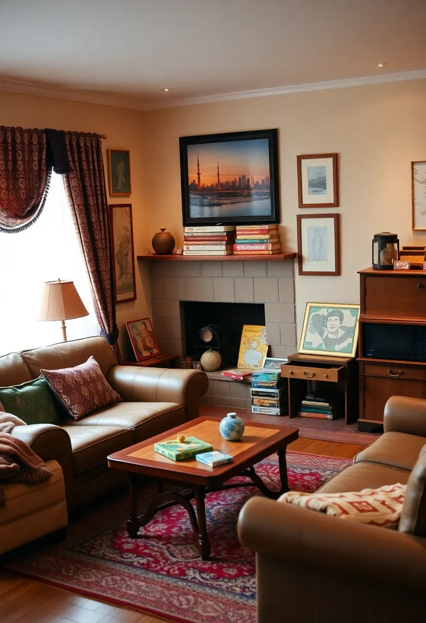 30+ Retro Living Room Ideas with a Nostalgic Twist - 24. Nostalgic Board Games for Entertainment