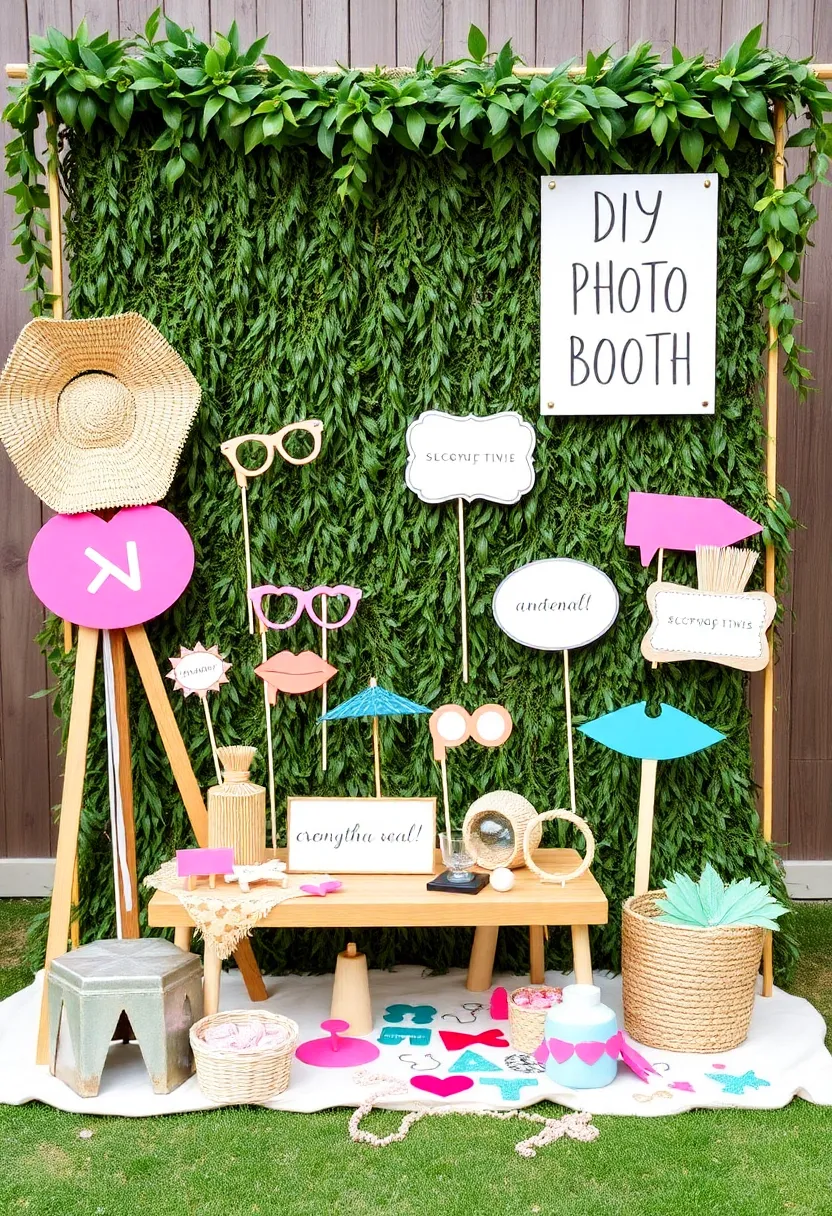 30+ Simple Birthday Decoration Ideas at Home for a Lovely Celebration 32 30+ Simple Birthday Decoration Ideas at Home for a Lovely Celebration - 6. DIY Photo Booth with Natural Backdrop